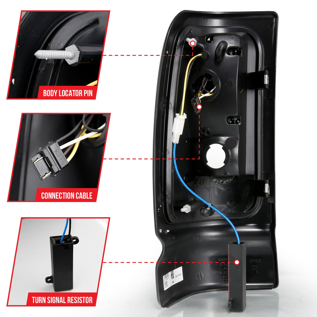 ANZO USA ZUKT_311341 Anzo ZUKT_311341 LED Tail Light Assembly LED for Ram 1500 for 311341