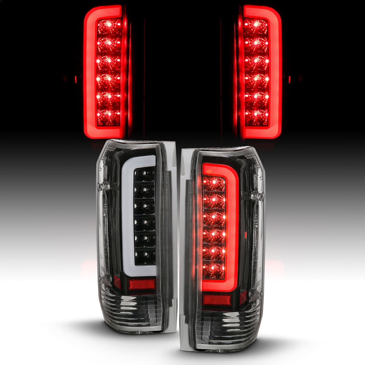 ANZO USA ZUKT_311350 Anzo ZUKT_311350 LED Tail Light Assembly LED Clear Lens Black