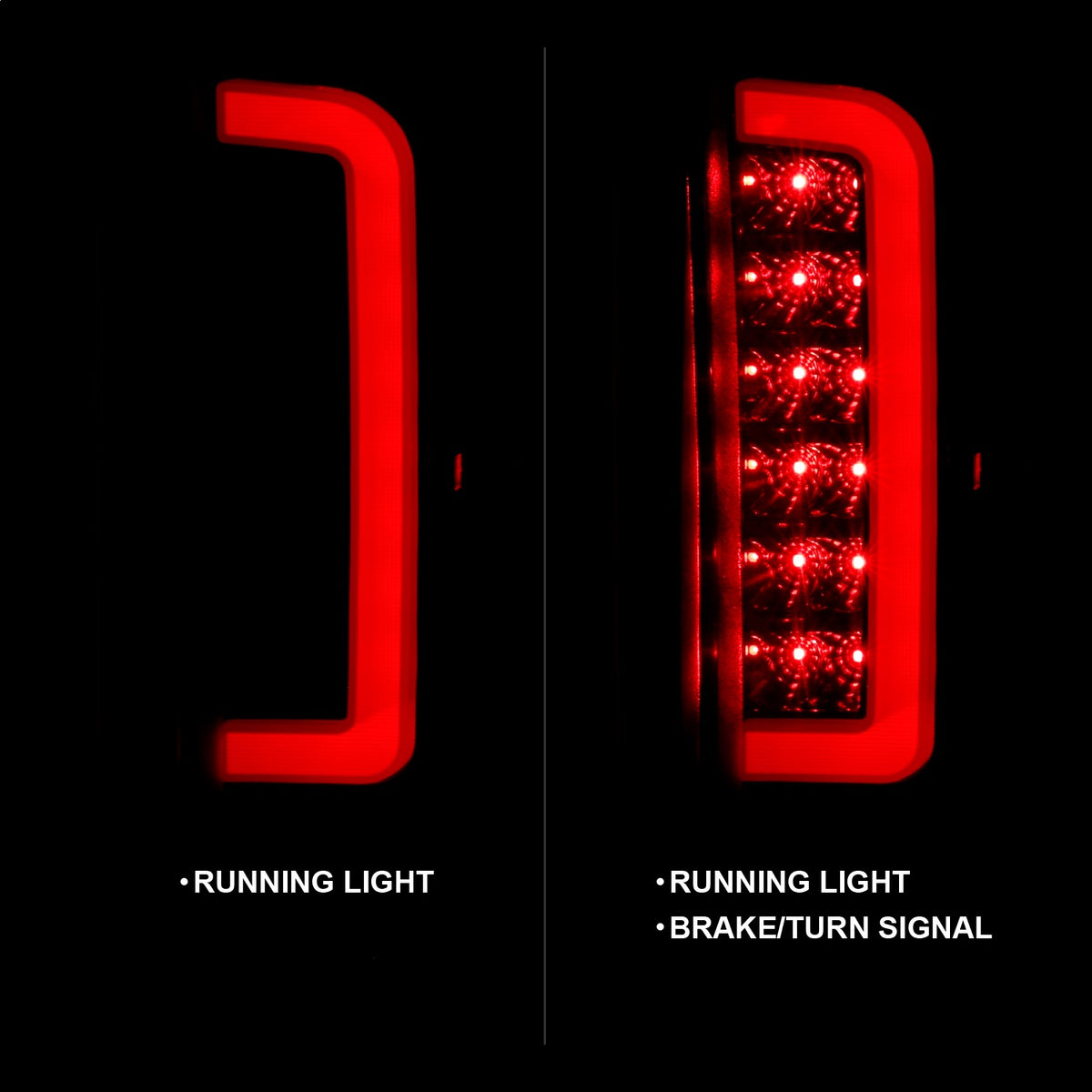 ANZO USA ZUKT_311351 Anzo ZUKT_311351 LED Tail Light Assembly LED Smoke Lens Black