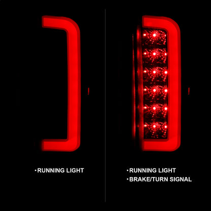 ANZO USA ZUKT_311351 Anzo ZUKT_311351 LED Tail Light Assembly LED Smoke Lens Black