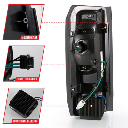 ANZO USA ZUKT_311351 Anzo ZUKT_311351 LED Tail Light Assembly LED Smoke Lens Black