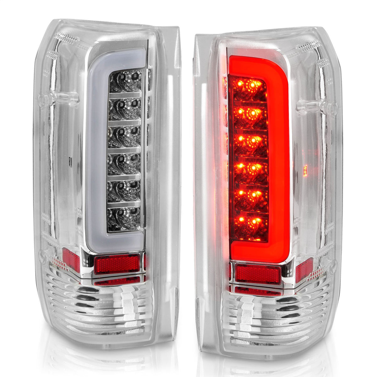 ANZO USA ZUKT_311352 Anzo ZUKT_311352 LED Tail Light Assembly LED Clear Lens Chrome