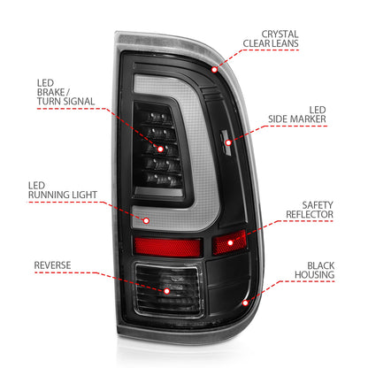 ANZO USA ZUKT_311356 Anzo ZUKT_311356 LED Tail Light Assembly LED Clear Lens Black