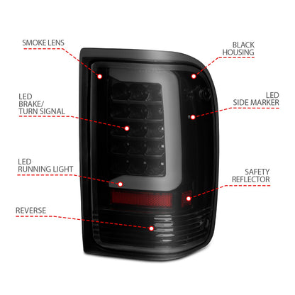 ANZO USA ZUKT_311360 Anzo ZUKT_311360 Lens Black Housing w/ Light Bar