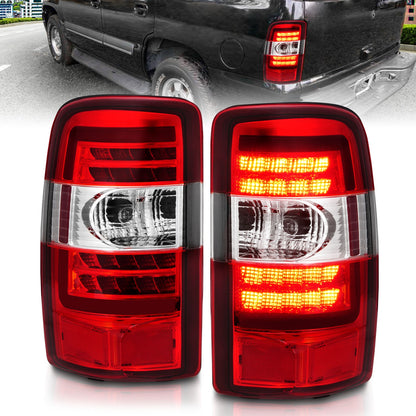 ANZO USA ZUKT_311364 Anzo ZUKT_311364 LED Tail Light Assembly LED Red Lens Chrome