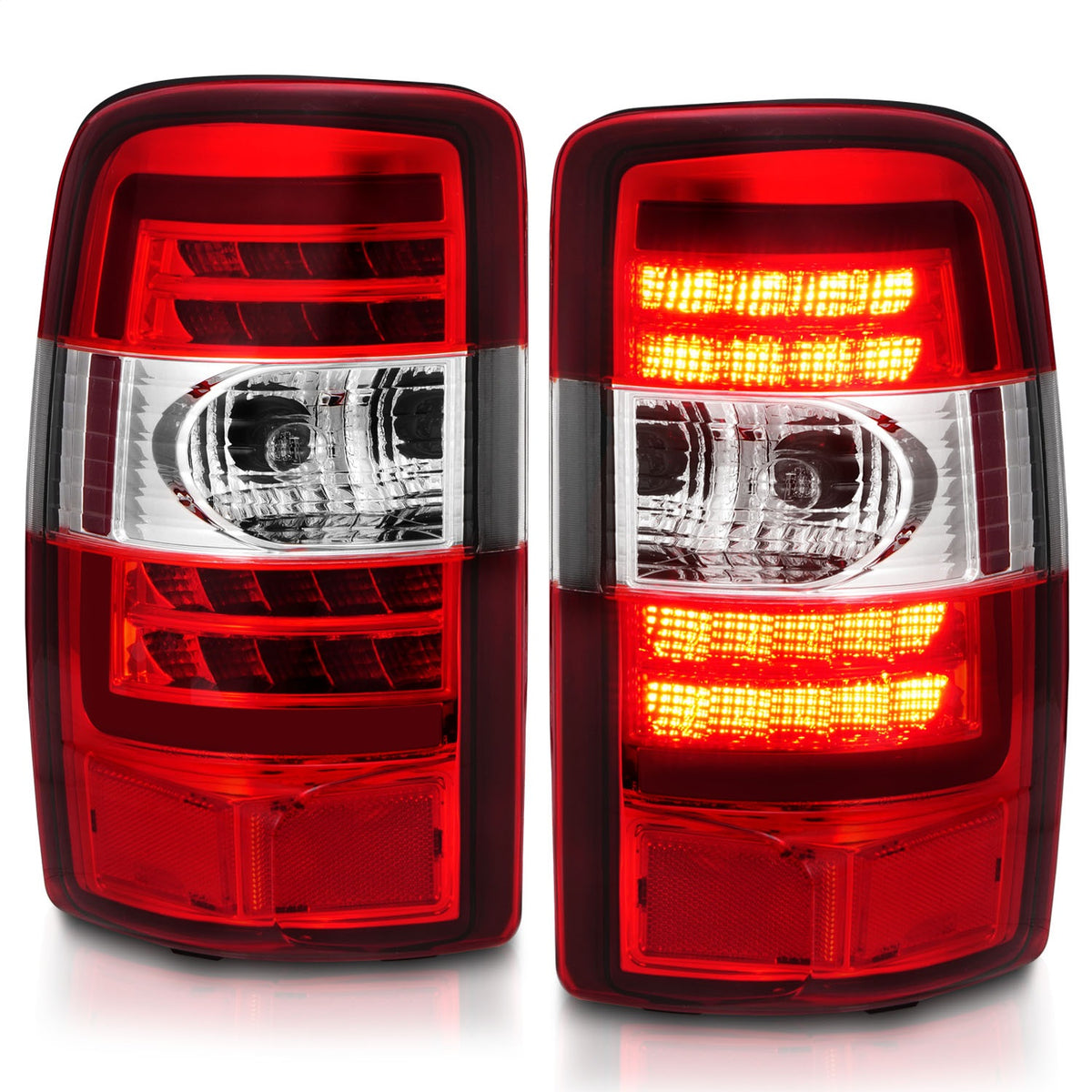 ANZO USA ZUKT_311364 Anzo ZUKT_311364 LED Tail Light Assembly LED Red Lens Chrome
