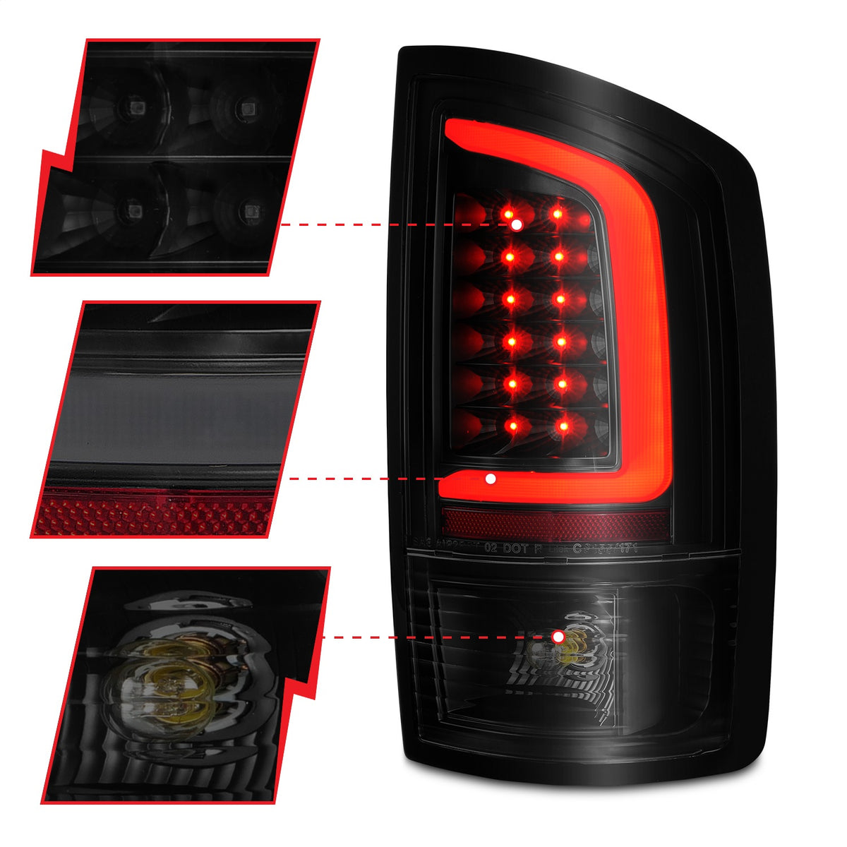 ANZO USA ZUKT_311369 Anzo ZUKT_311369 Lens Black Housing w/ Light for Ram 1500 for 311369
