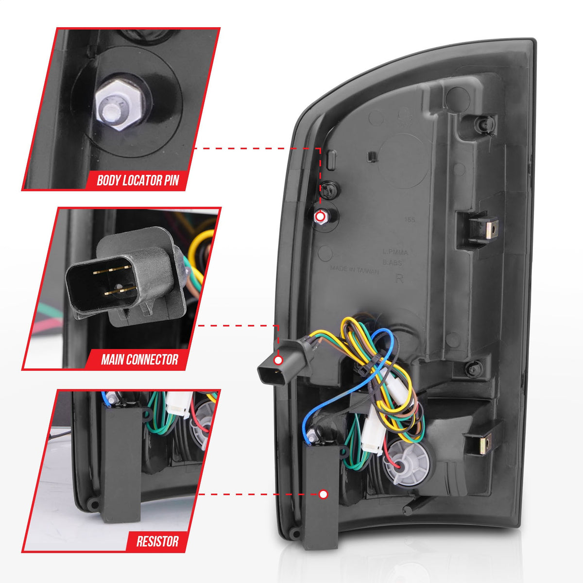 ANZO USA ZUKT_311370 Anzo ZUKT_311370 Lens Black Housing w/ Light for Ram 1500 for 311370