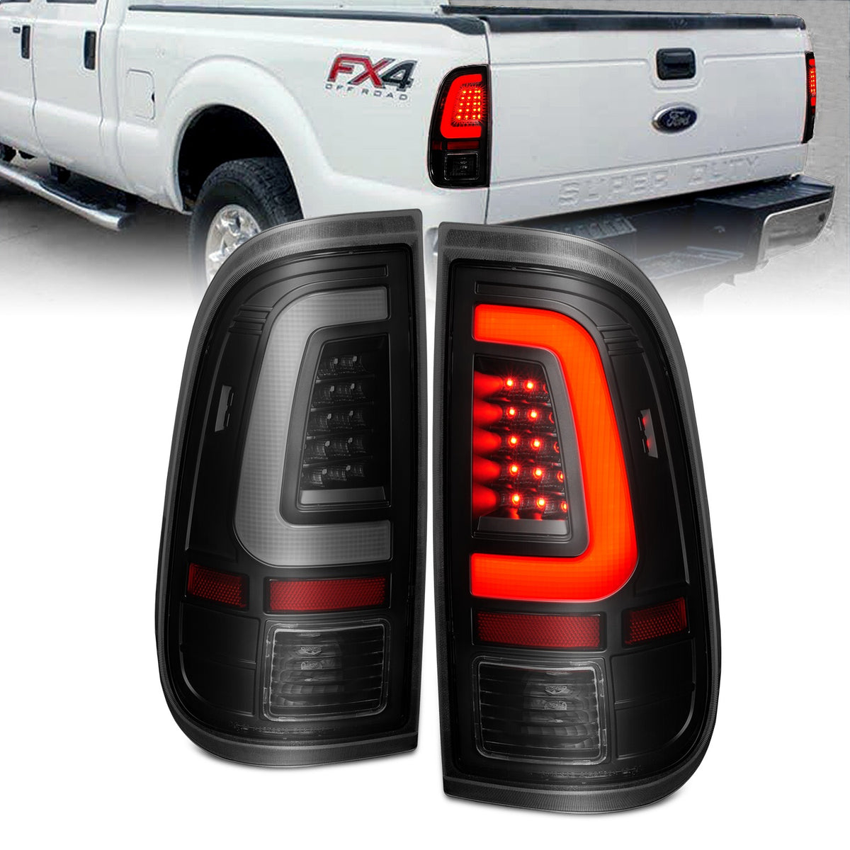 ANZO USA ZUKT_311379 Anzo ZUKT_311379 Lens Black Housing w/ Light Bar