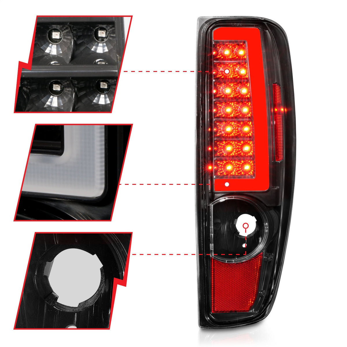 ANZO USA ZUKT_311382 Anzo ZUKT_311382 LED Black Housing w/ Light Bar