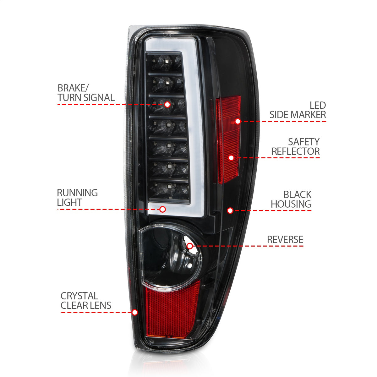 ANZO USA ZUKT_311382 Anzo ZUKT_311382 LED Black Housing w/ Light Bar