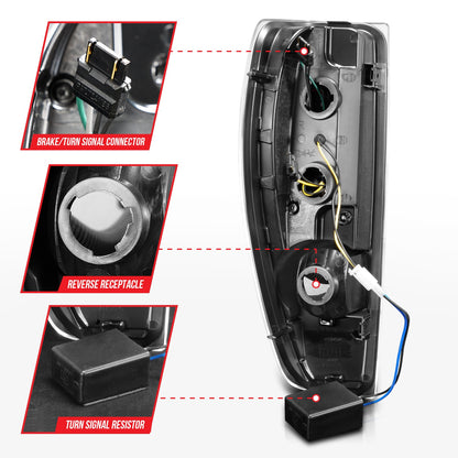 ANZO USA ZUKT_311383 Anzo ZUKT_311383 Lens Black Housing w/ Light Bar