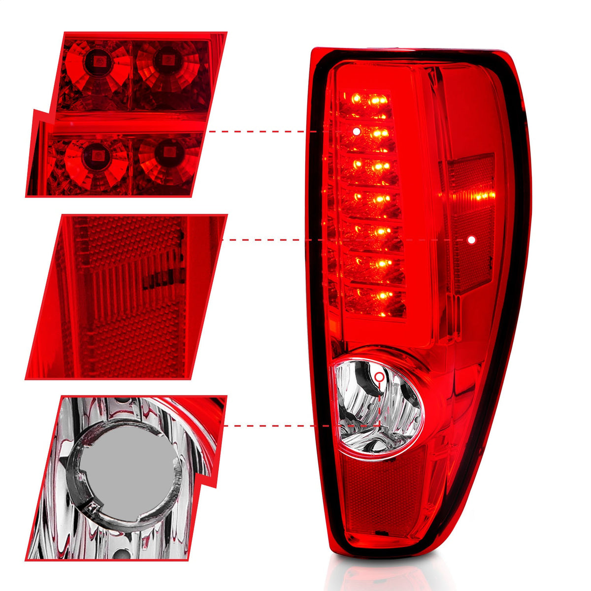 ANZO USA ZUKT_311384 Anzo ZUKT_311384 Lens Chrome Housing w/ Light Bar