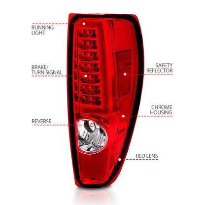 ANZO USA ZUKT_311384 Anzo ZUKT_311384 Lens Chrome Housing w/ Light Bar