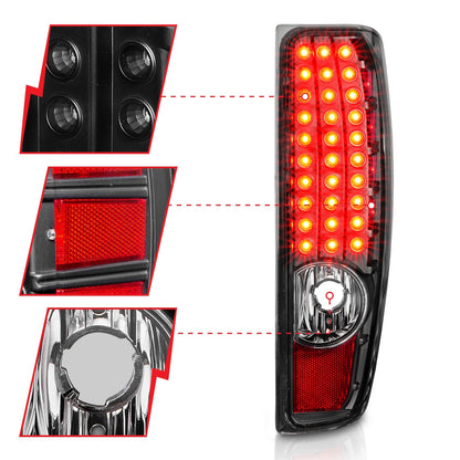 ANZO USA ZUKT_311385 Anzo ZUKT_311385 LED Tail Light Assembly Clear Lens Black Housing