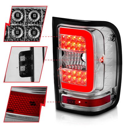 ANZO USA ZUKT_311392 Anzo ZUKT_311392 Lens Chrome Housing w/ Light Bar