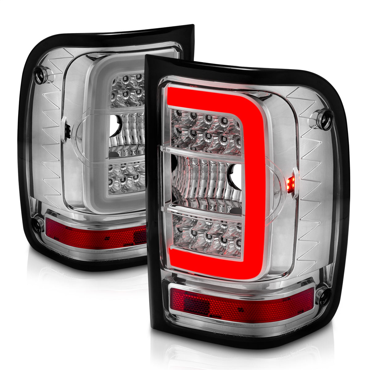 ANZO USA ZUKT_311392 Anzo ZUKT_311392 Lens Chrome Housing w/ Light Bar