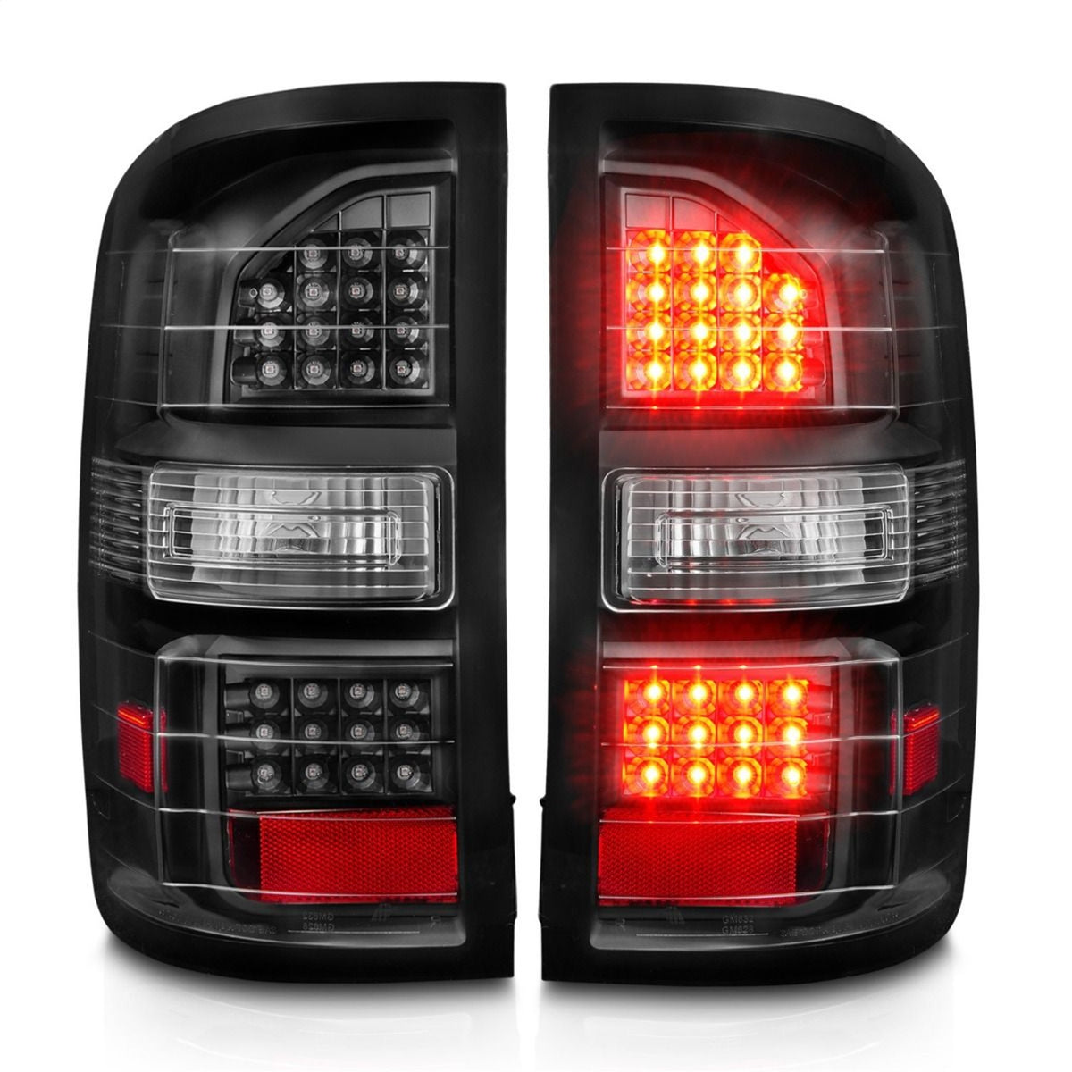 ANZO USA ZUKT_311397 Anzo ZUKT_311397 LED Tail Light Assembly Clear Lens Black Housing