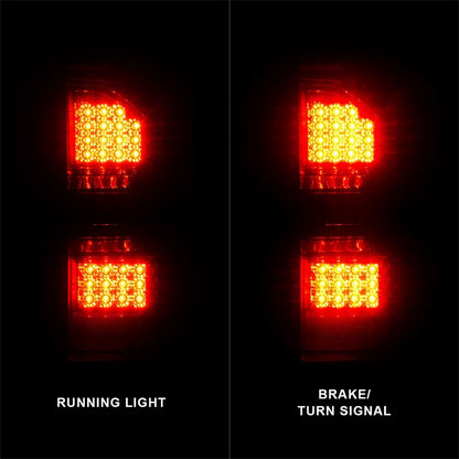 ANZO USA ZUKT_311398 Anzo ZUKT_311398 LED Tail Light Assembly Smoke Lens Black Housing