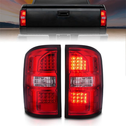 ANZO USA ZUKT_311399 Anzo ZUKT_311399 LED Tail Light Assembly Red/Clear Lens Chrome