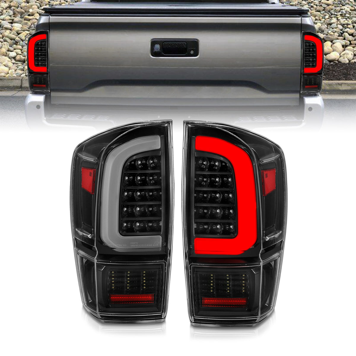 ANZO USA ZUKT_311400 Anzo ZUKT_311400 Lens Black Housing w/ Light Bar