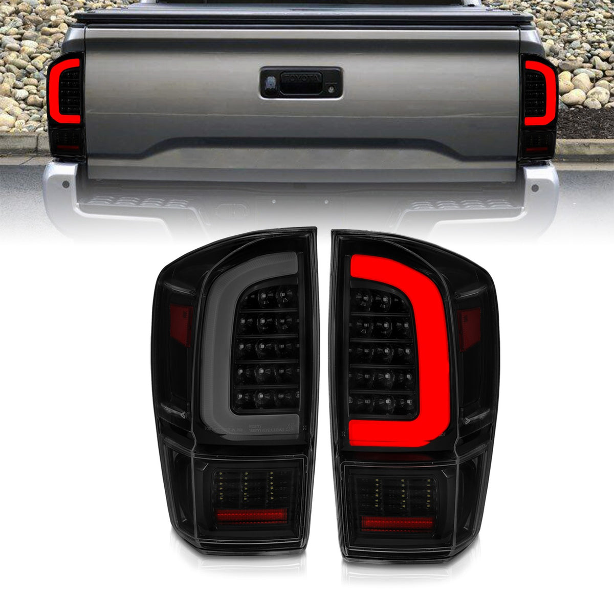 ANZO USA ZUKT_311401 Anzo ZUKT_311401 Lens Black Housing w/ Light Bar