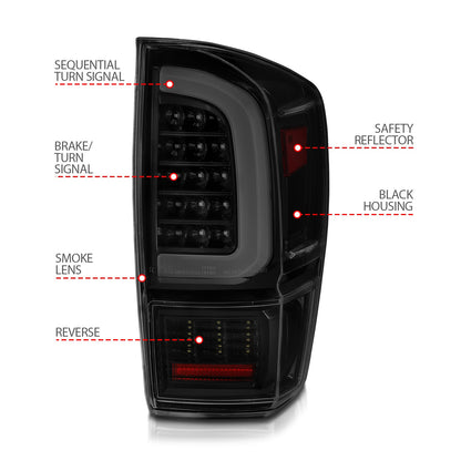 ANZO USA ZUKT_311401 Anzo ZUKT_311401 Lens Black Housing w/ Light Bar