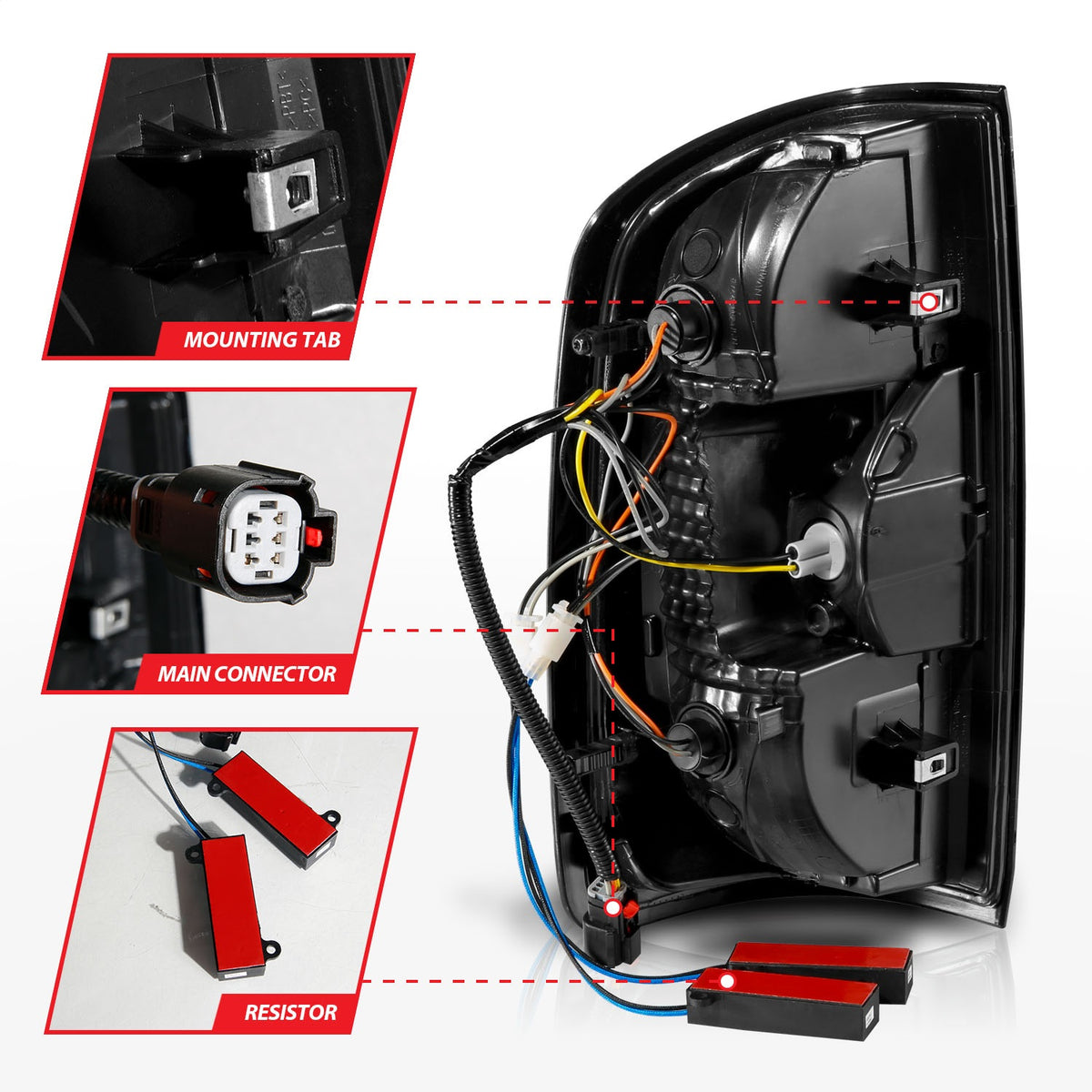 ANZO USA ZUKT_311405 Anzo ZUKT_311405 Lens Black Housing w/ Light Bar