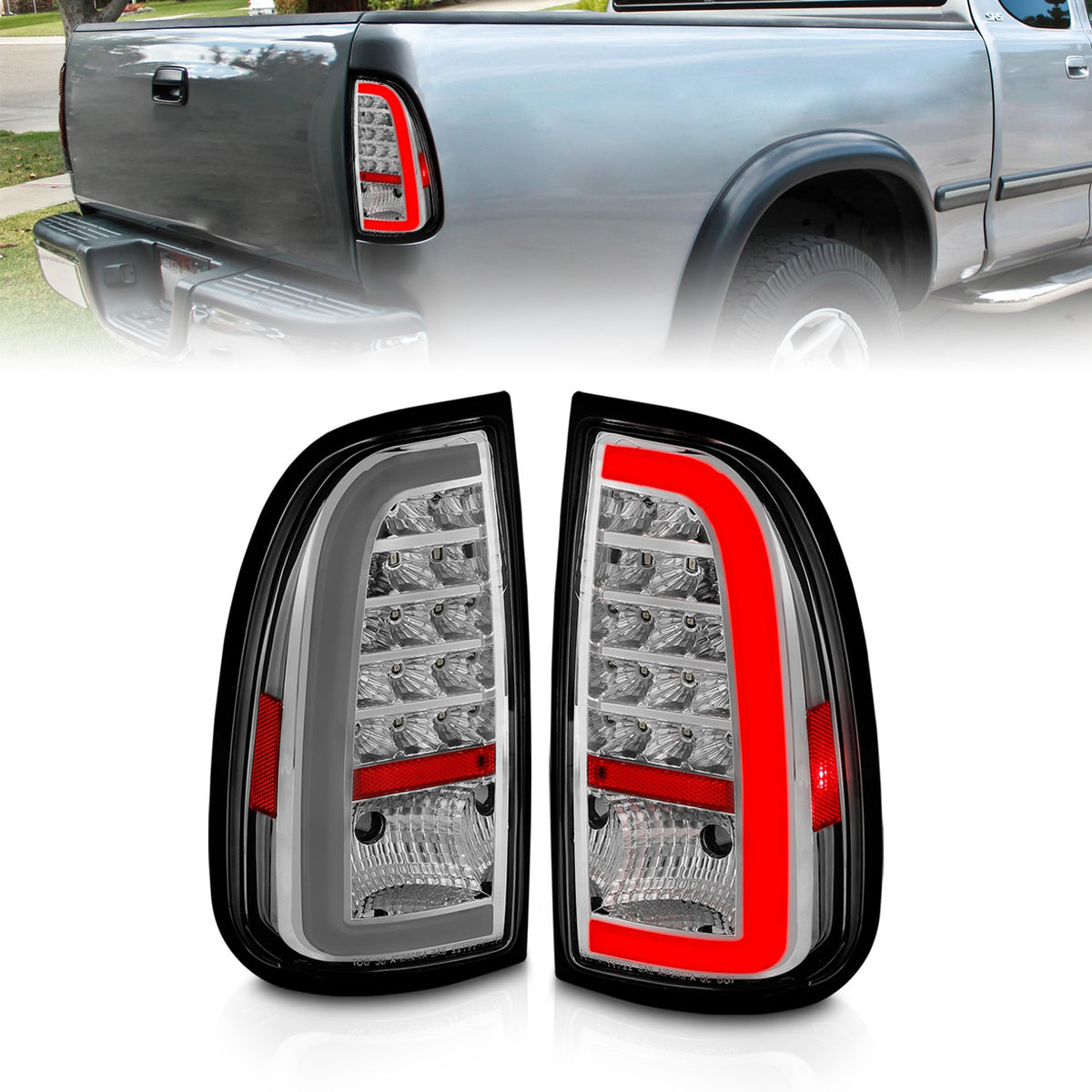 ANZO USA ZUKT_311413 Anzo ZUKT_311413 Lens Chrome Housing w/ Light Bar