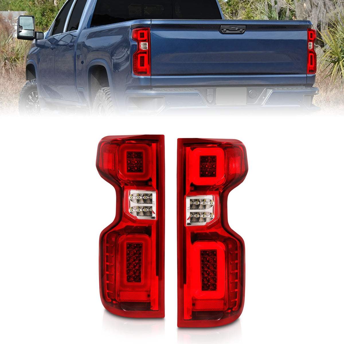 ANZO USA ZUKT_311416 Anzo ZUKT_311416 Lens Chrome Housing w/ Light Bar