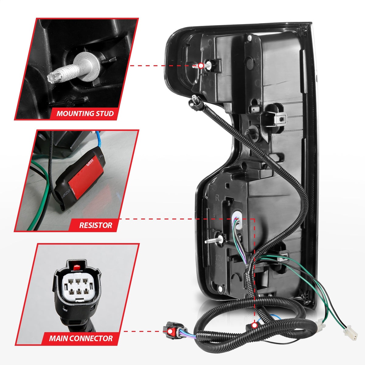ANZO USA ZUKT_311416 Anzo ZUKT_311416 Lens Chrome Housing w/ Light Bar