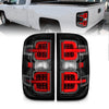 Anzo USA | LED Tail Light Assembly LED Clear Lens Black Housing w/Light Bar Pair | Fits Silverado 1500 | 311425