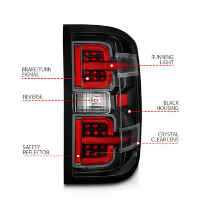 ANZO USA ZUKT_311425 Anzo ZUKT_311425 Lens Black Housing w/ Light Bar