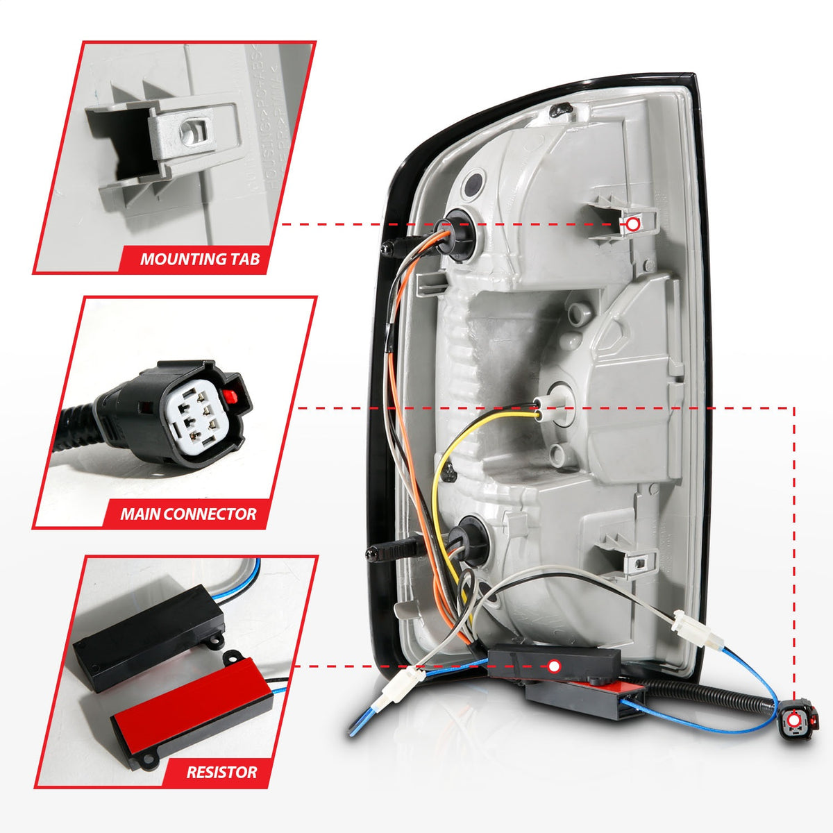 ANZO USA ZUKT_311432 Anzo ZUKT_311432 Light Assembly LED w/Red Light Bar