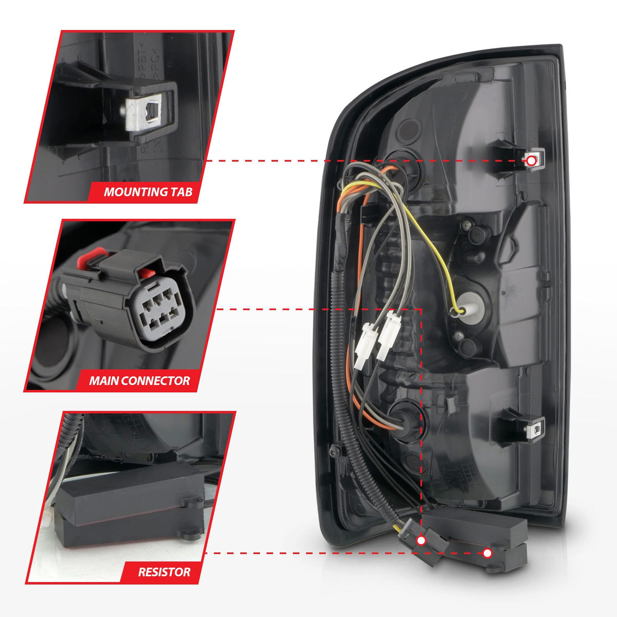 ANZO USA ZUKT_311434 Anzo ZUKT_311434 Light Assembly LED w/Red Light Bar