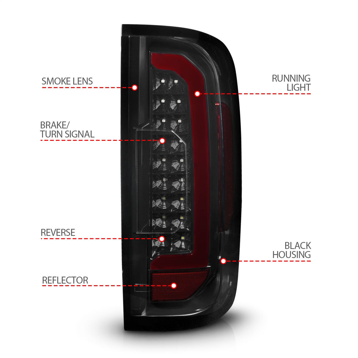 ANZO USA ZUKT_311435 Anzo ZUKT_311435 Light Assembly LED w/Red Light Bar