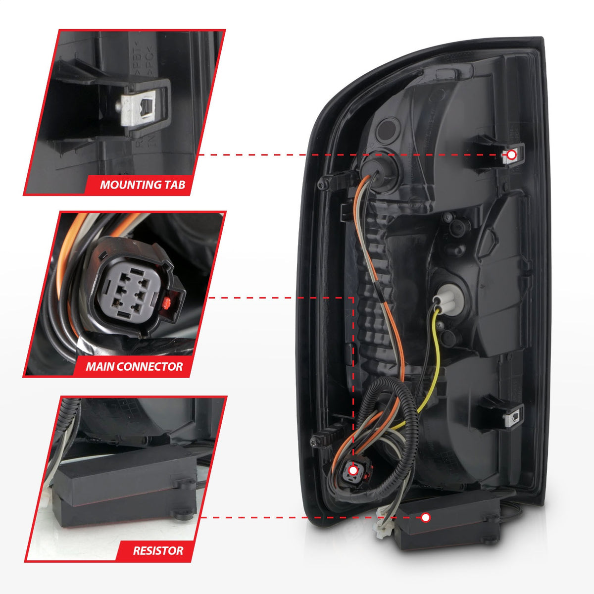 ANZO USA ZUKT_311435 Anzo ZUKT_311435 Light Assembly LED w/Red Light Bar