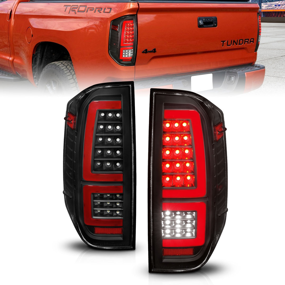 ANZO USA ZUKT_311436 Anzo ZUKT_311436 Lens Black Housing Red Light Bar