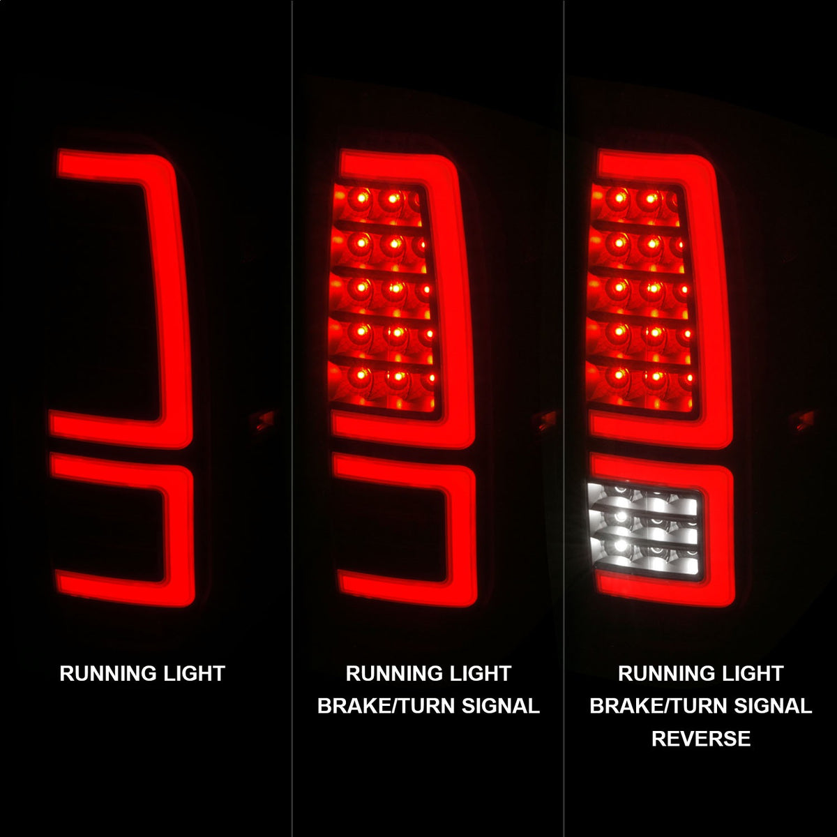 ANZO USA ZUKT_311436 Anzo ZUKT_311436 Lens Black Housing Red Light Bar