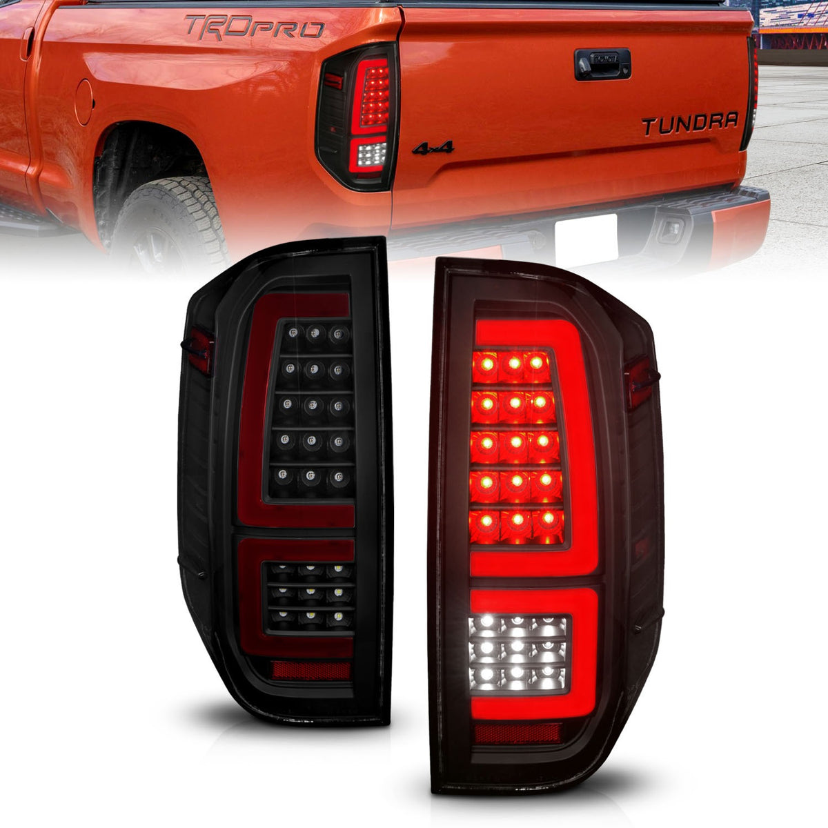 ANZO USA ZUKT_311437 Anzo ZUKT_311437 Lens Black Housing Red Light Bar