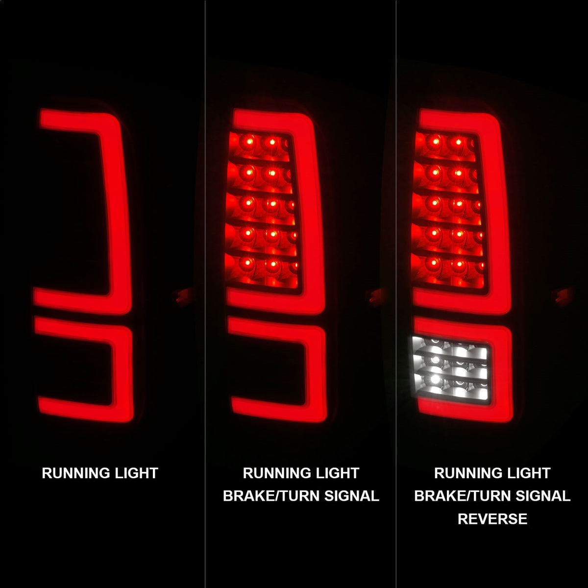 ANZO USA ZUKT_311437 Anzo ZUKT_311437 Lens Black Housing Red Light Bar