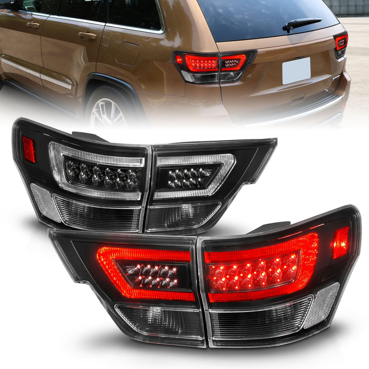 ANZO USA ZUKT_311439 Anzo ZUKT_311439 Lens Black Housing w/ Light Bar