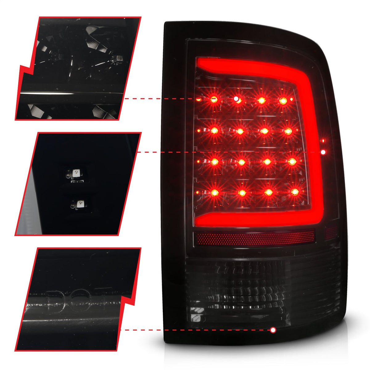 ANZO USA ZUKT_311453 Anzo ZUKT_311453 LED Tail Light Assembly LED for Ram 1500 for 311453