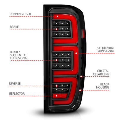 ANZO USA ZUKT_311457 Anzo ZUKT_311457 LED Tail Light Assembly Full LED LED Tube