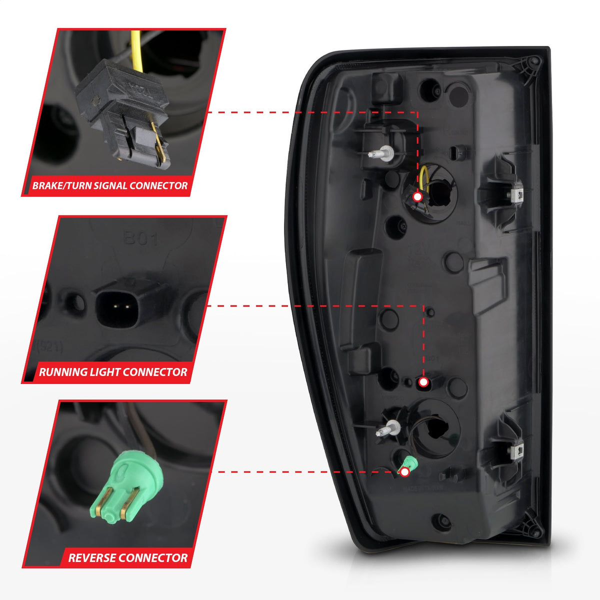 ANZO USA ZUKT_311457 Anzo ZUKT_311457 LED Tail Light Assembly Full LED LED Tube