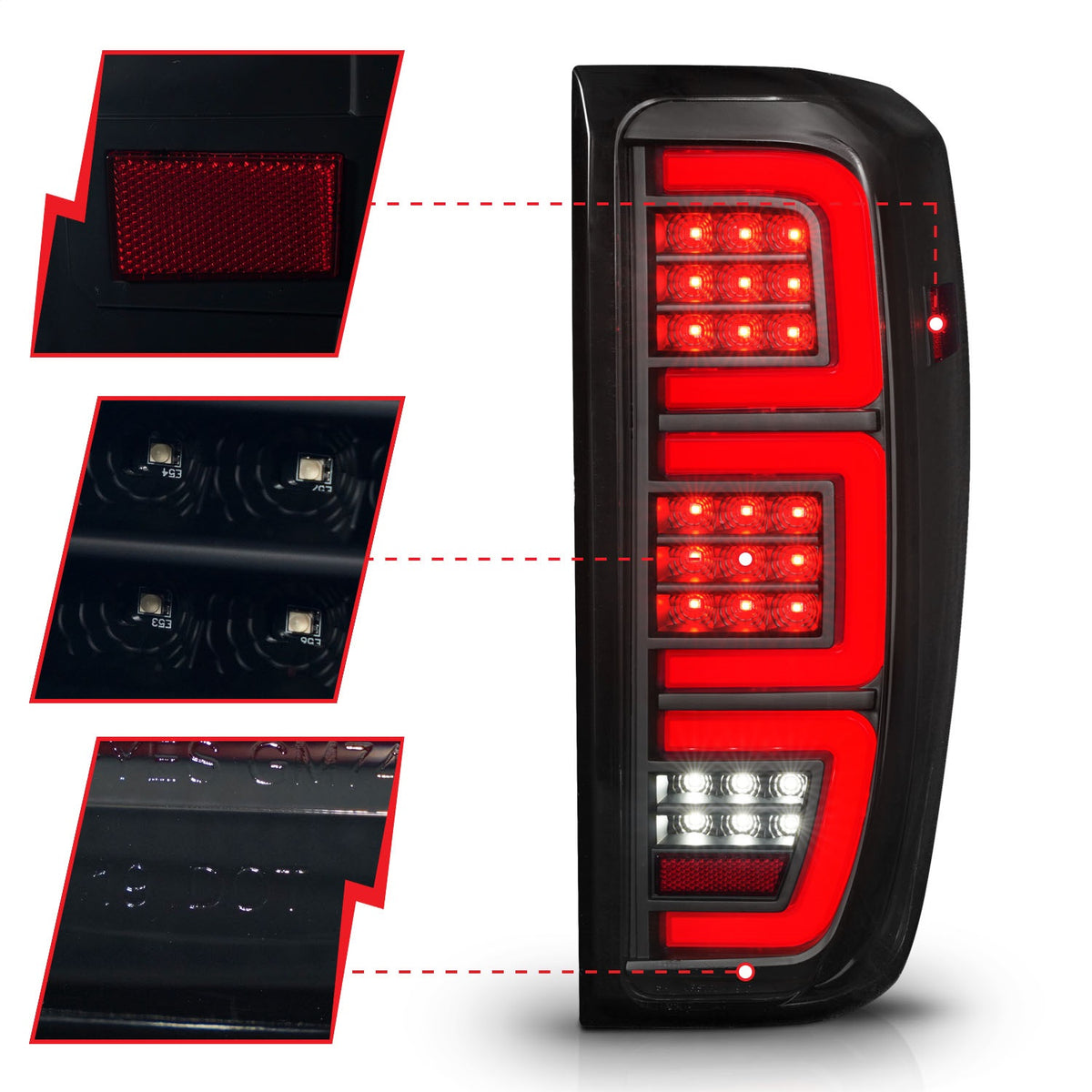 ANZO USA ZUKT_311460 Anzo ZUKT_311460 LED Tail Light Assembly Full LED LED Tube