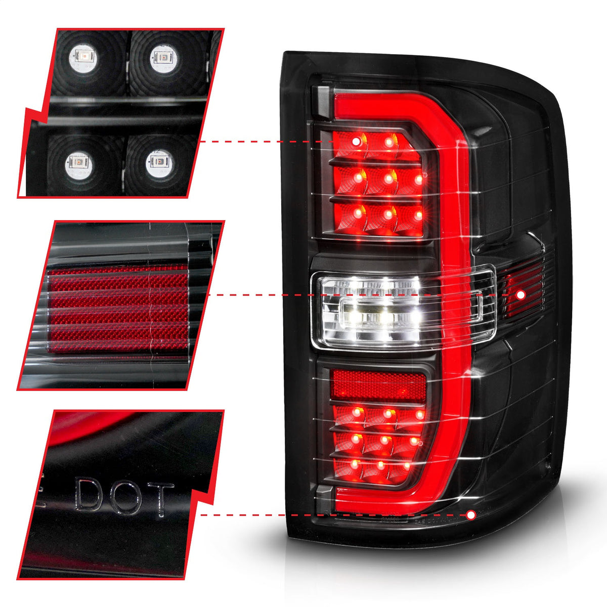 ANZO USA ZUKT_311464 Anzo ZUKT_311464 Housing w/Sequential Signal w/C Light Bar