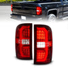Anzo USA | LED Tail Light Assembly LED Clear/Red Lens Chrome Housing w/Sequential Signal w/C-Light Ba Pair | Fits Sierra 1500 | 311466