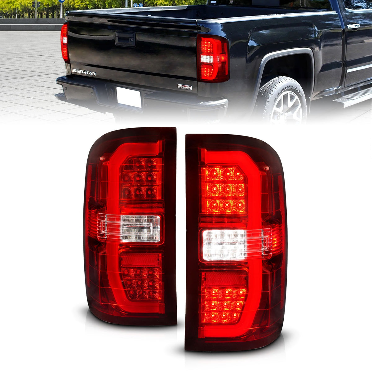ANZO USA ZUKT_311466 Anzo ZUKT_311466 LED Tail Light Assembly LED Clear/Red Lens
