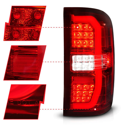 ANZO USA ZUKT_311466 Anzo ZUKT_311466 LED Tail Light Assembly LED Clear/Red Lens